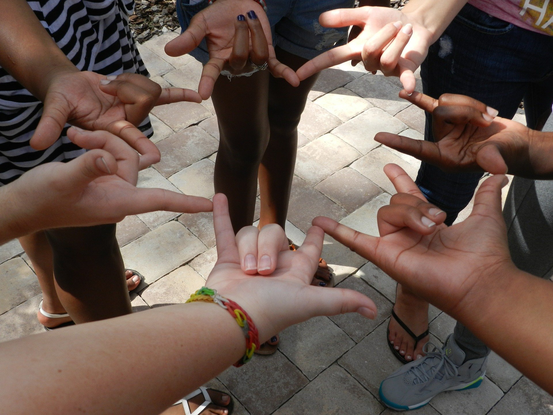 Hands in a circle